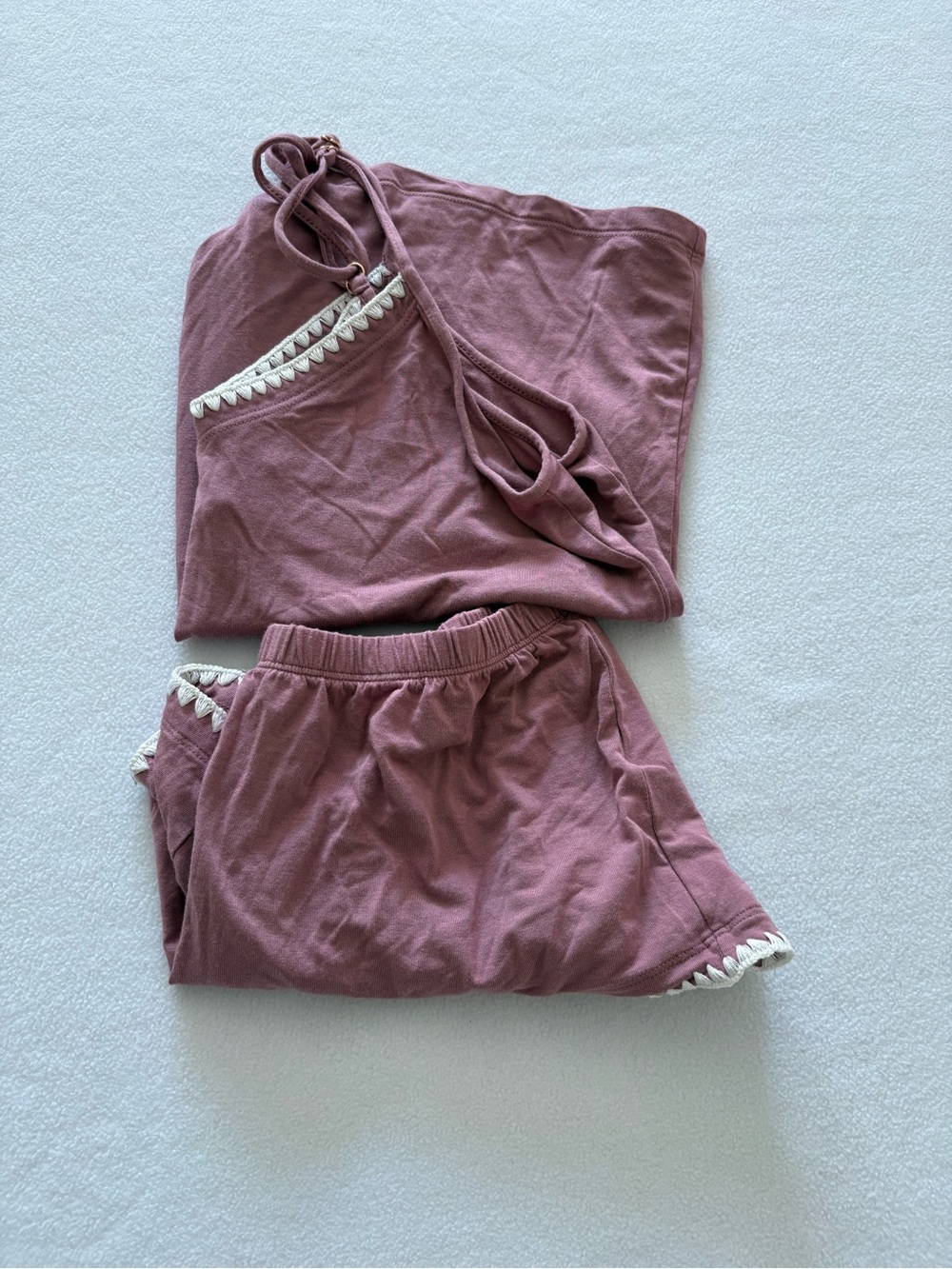 Eberjey Frida Camisole & Shorts Pajama Set — Mauve - Picture 13 of 13